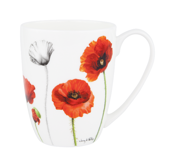 ASHDENE Coupe Mug  Poppies (Bone China)