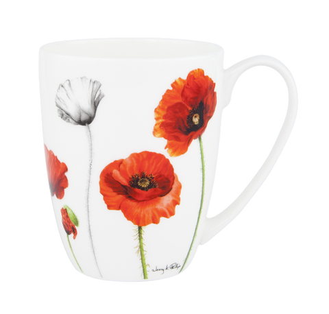 ASHDENE Coupe Mug  Poppies (Bone China)
