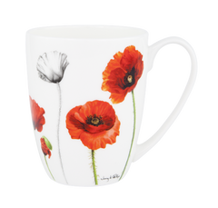 ASHDENE Coupe Mug  Poppies (Bone China)