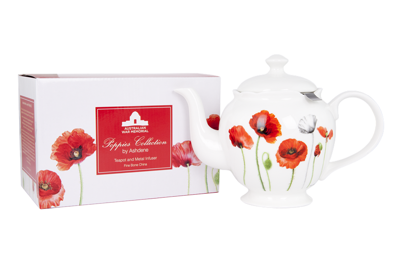 ASHDENE Teapot with infuser Poppies