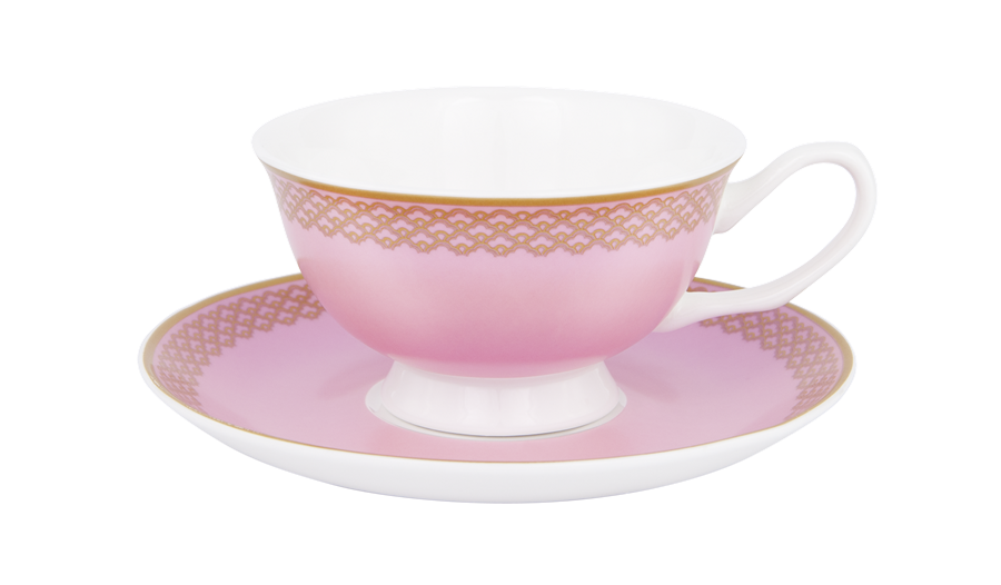 ASHDENE Teacup and Saucer Madame Butterfly Tea Party Rose