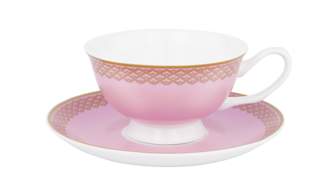 ASHDENE Teacup and Saucer Madame Butterfly Tea Party Rose