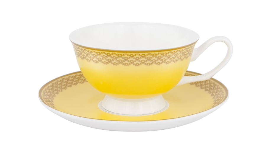 ASHDENE Teacup and Saucer Madame Butterfly Tea Party Buttercup