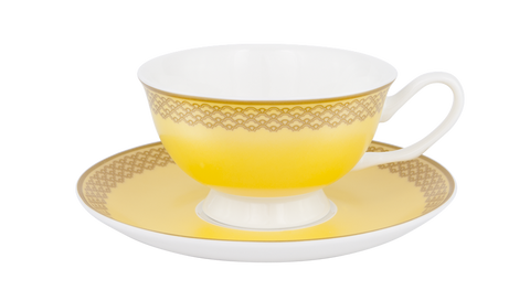 ASHDENE Teacup and Saucer Madame Butterfly Tea Party Buttercup