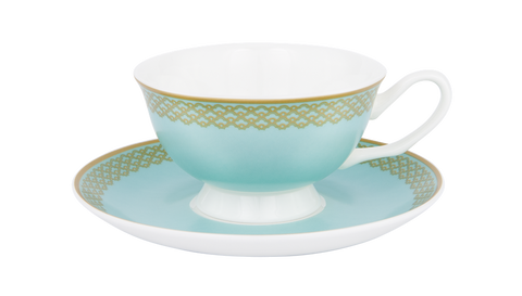 ASHDENE Teacup and Saucer Madame Butterfly Tea Party Tiffany