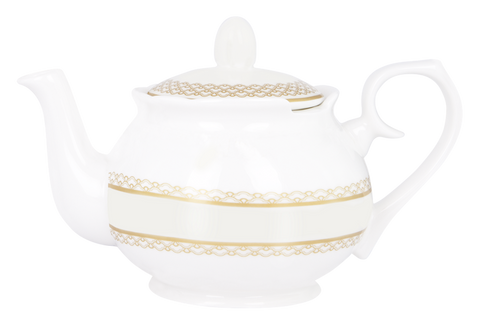 ASHDENE Madame Butterfly Tea Party Ivory Bone China Teapot