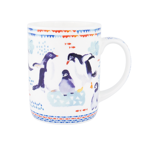 ASHDENE Mug  Deep Blue Penguin Play