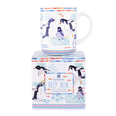 ASHDENE Mug  Deep Blue Penguin Play
