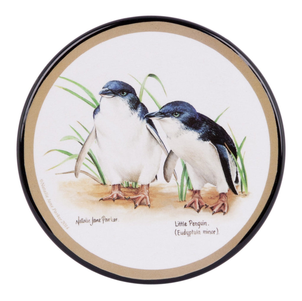 ASHDENE Coasters Birds of Australia Little Penguins (round)