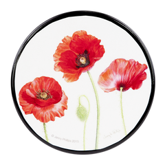 ASHDENE Coasters Poppies (round)