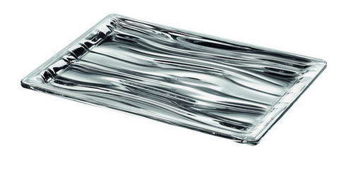 GUZZINI LOOK Medium Rectangular Tray Silver Glints