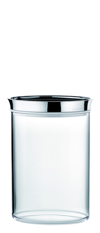GUZZINI LOOK Small Oval Storage Jar Chrome