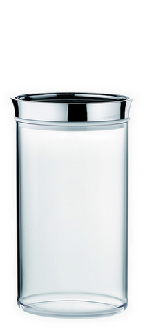 GUZZINI LOOK Large Oval Storage Jar Chrome