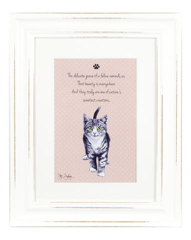 ASHDENE Framed Print It's All About Meow Pink