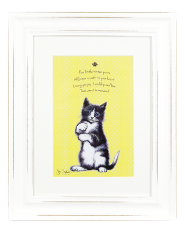 ASHDENE Framed Print It's All About Meow Yellow
