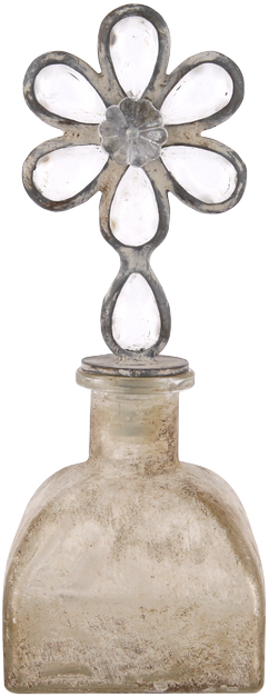 ASHDENE Bottle Flower Gold Frosted