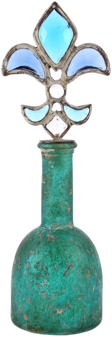 ASHDENE Bottle Fleur de Lys Teal