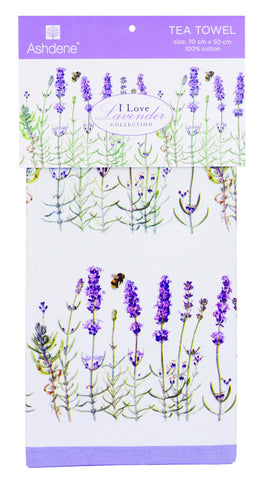 ASHDENE Tea Towel I Love Lavender
