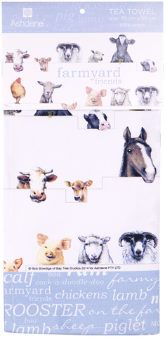 ASHDENE Tea Towel Farmyard Friends