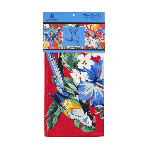 ASHDENE Tea Towel Madame Butterfly Tropical