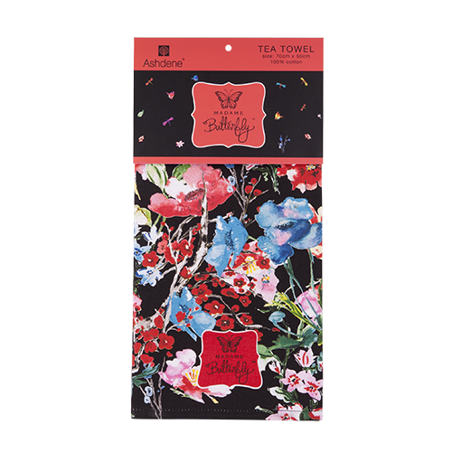 ASHDENE Tea Towel Madame Butterfly Oriental