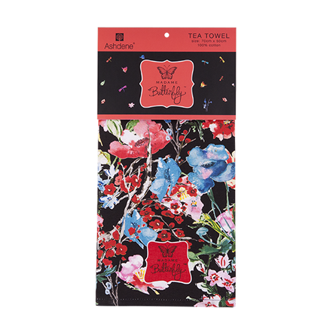 ASHDENE Tea Towel Madame Butterfly Oriental
