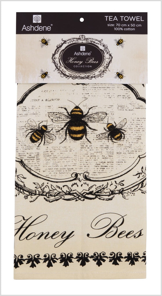 ASHDENE Tea Towel Honey Bees