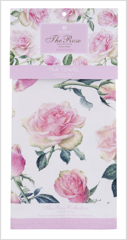 ASHDENE Tea Towel The Rose Enchanted Pink