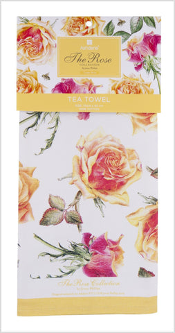 ASHDENE Tea Towel The Rose Tango Yellow