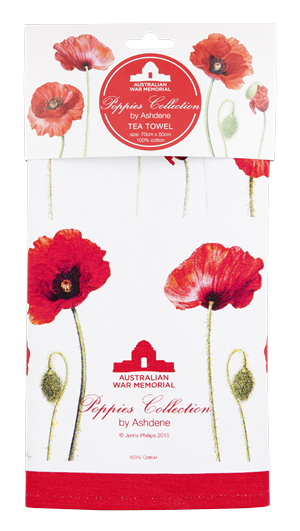 ASHDENE Tea Towel Poppies