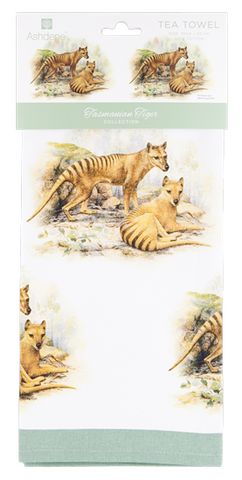 ASHDENE Tasmanian Tiger Tea Towel