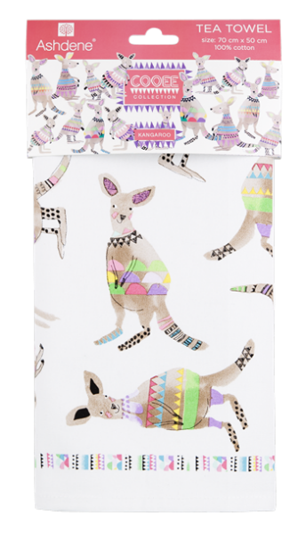 ASHDENE Cooee Kangaroo Tea Towel