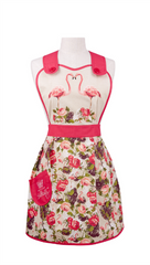 ASHDENE Apron Madame Butterfly Flamingo Rose