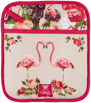 ASHDENE Pot Holder Madame Butterfly Flamingo Rose