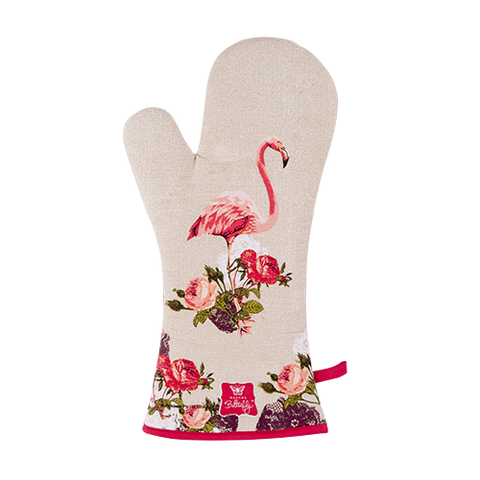 ASHDENE Oven Glove Madame Butterfly Flamingo Rose