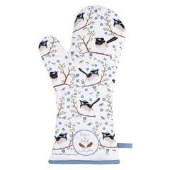 ASHDENE Oven Glove Plume and Perch Blue Wren