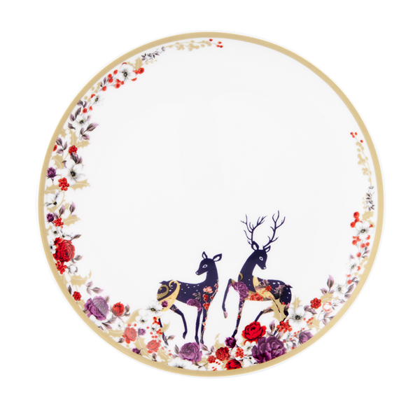 ASHDENE Cocktail Plate Enchanted Forest Christmas