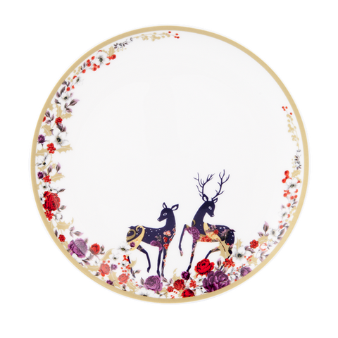 ASHDENE Cocktail Plate Enchanted Forest Christmas