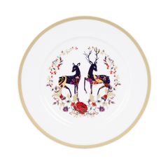 ASHDENE Accent Plates Enchanted Forest Christmas