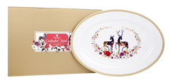 ASHDENE Oval Platter 40cm Enchanted Forest Christmas