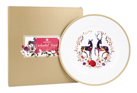ASHDENE Pudding Plate Enchanted Forest Christmas