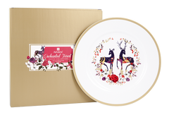 ASHDENE Pudding Plate Enchanted Forest Christmas