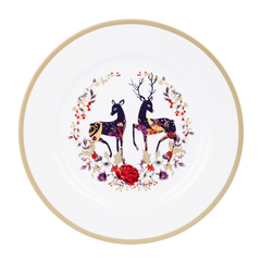 ASHDENE Pudding Plate Enchanted Forest Christmas