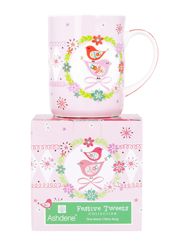 ASHDENE Mug Festive Tweets Birdy
