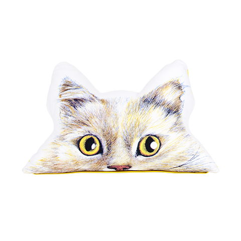ASHDENE  Cushion Peeping Felines Snowball