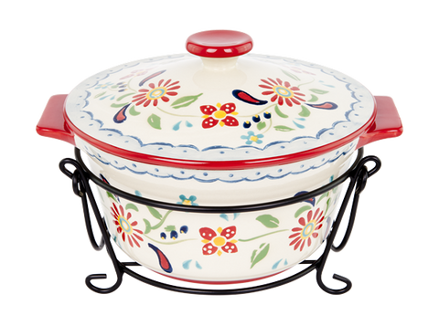 ASHDENE Small Casserole Dish with Metal stand Daisy's Kitchen