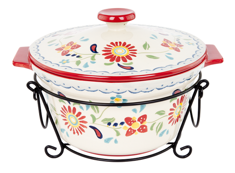ASHDENE Large Casserole Dish with Metal stand Daisy's Kitchen