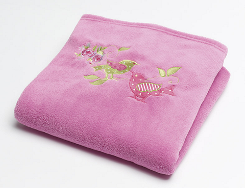 SHABBY CHIC Fleece Throw Rug