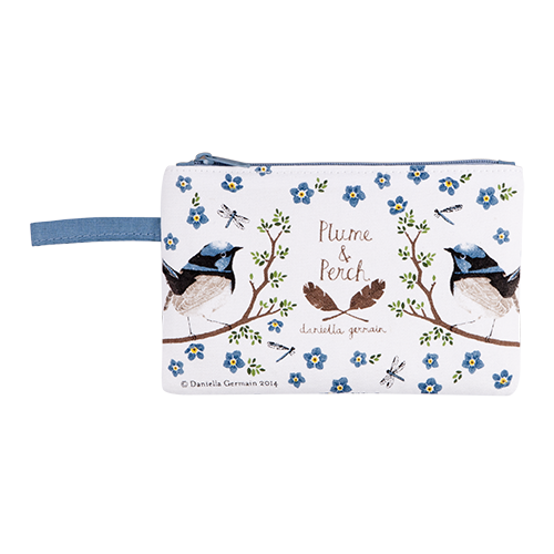 ASHDENE Purse Plume and Perch  Blue Wren