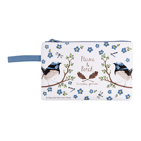 ASHDENE Purse Plume and Perch  Blue Wren